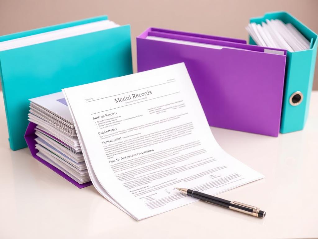 Organized medical records and a printed assessment report
